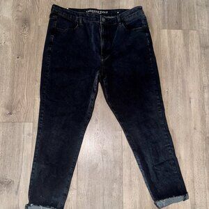 American Eagle Black Super Stretch Jeggings | Size 18 Short